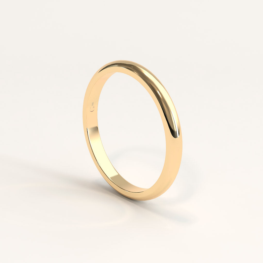 2mm 18k deals gold wedding band