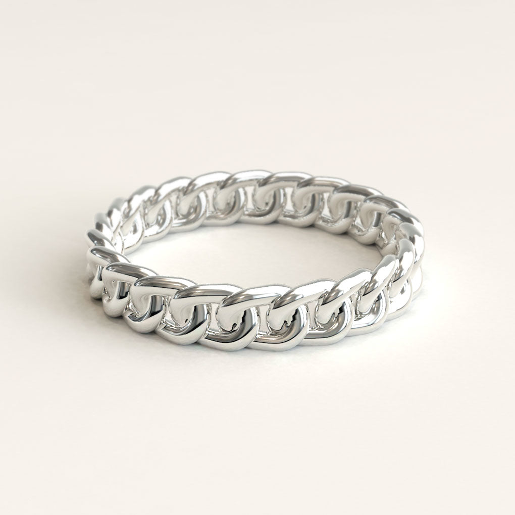 White chain store ring